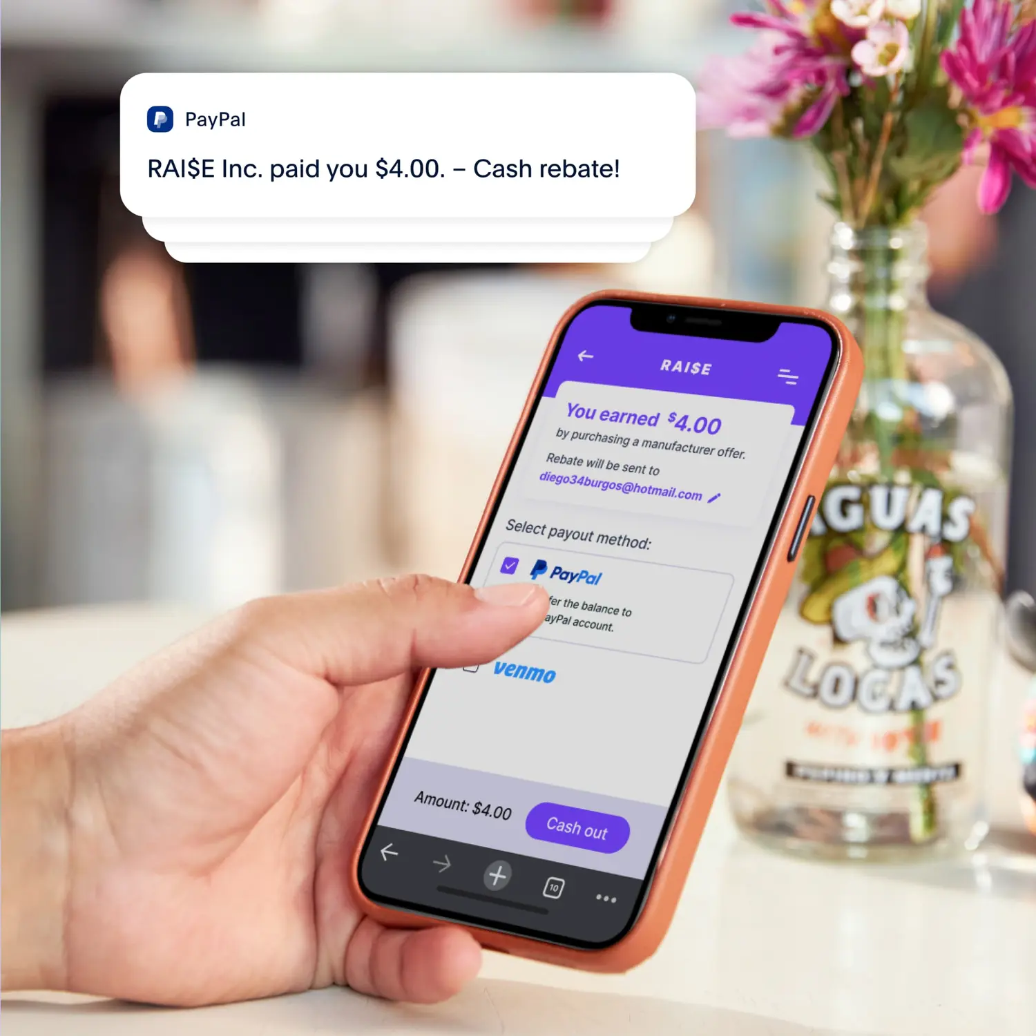 PayPal payment mockup